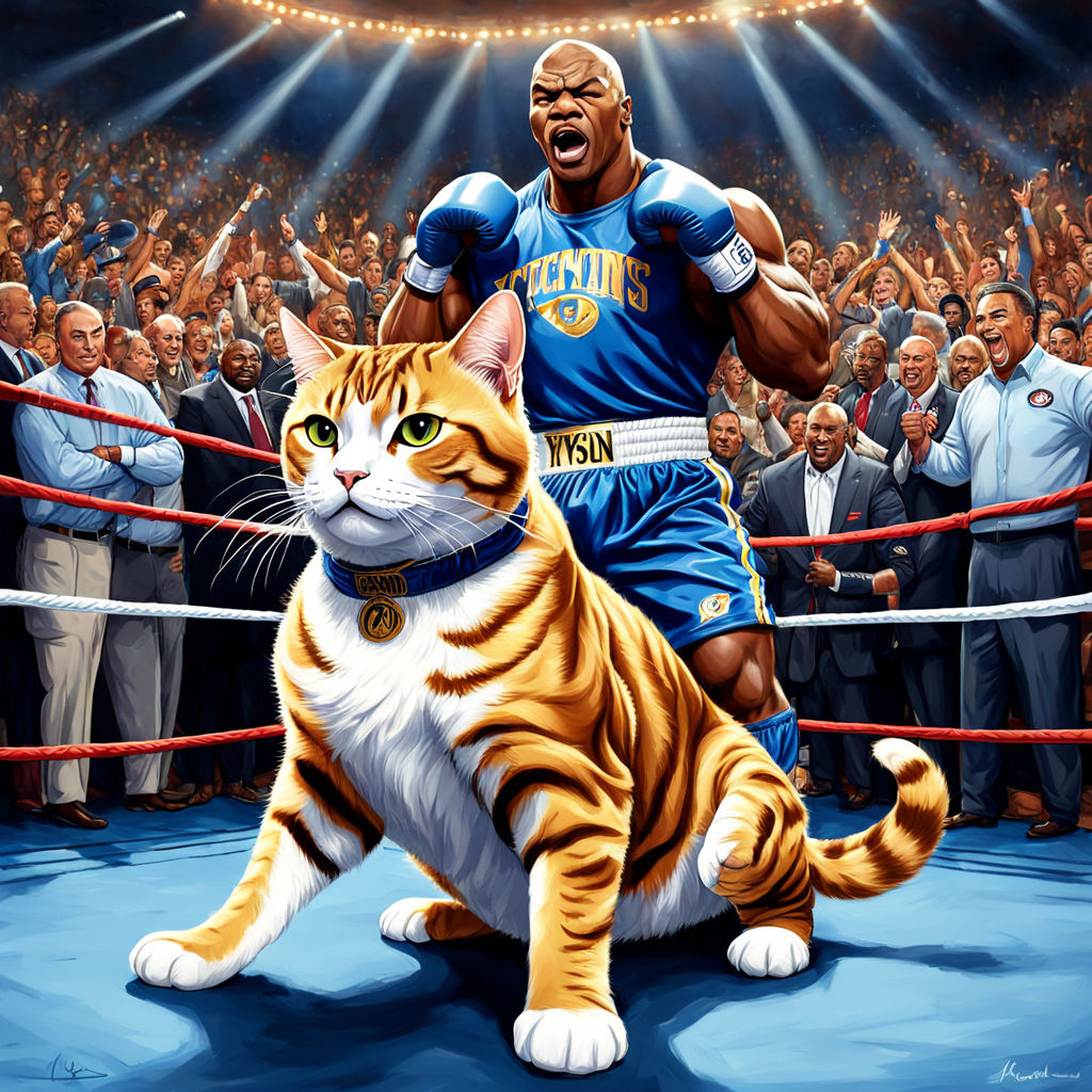 Champion cat Mike Tyson by Burak Yazar - Playground