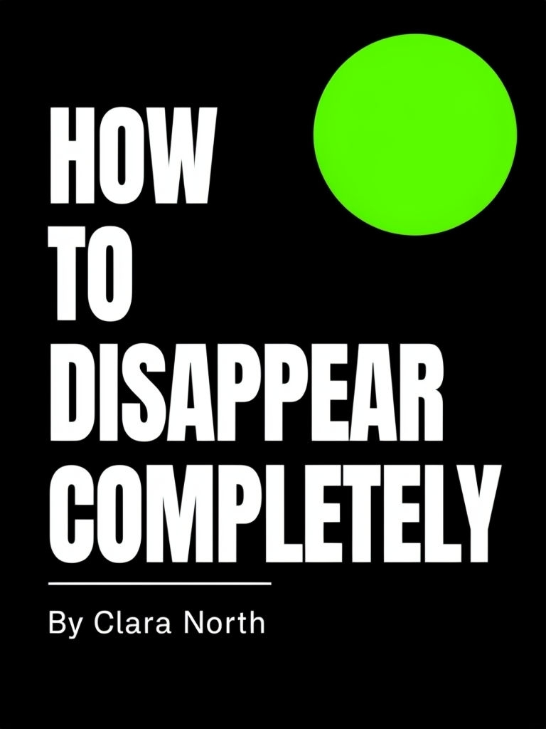 How to Disappear Completely Minimalist Ebook Cover Design