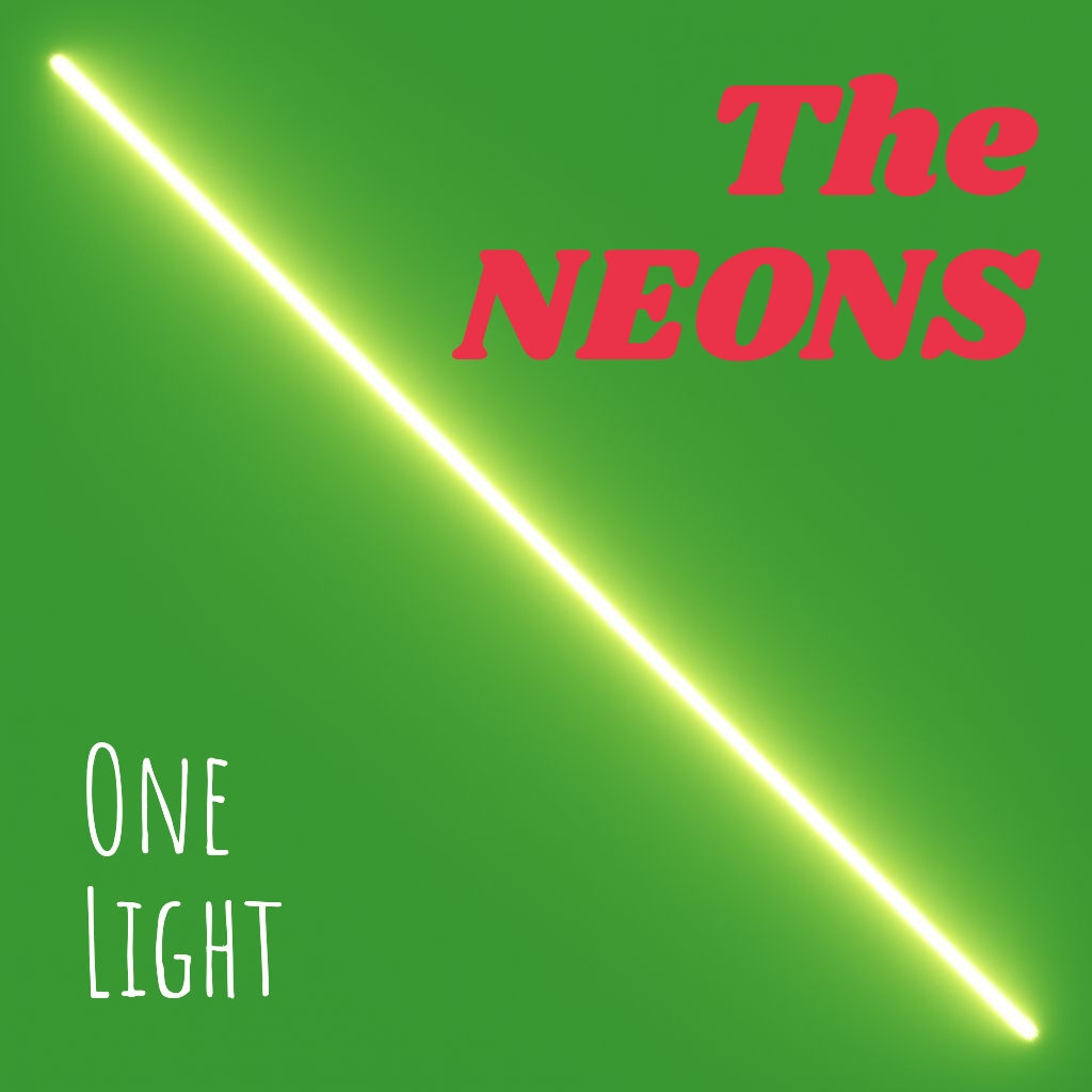 Vibrant Neon Light Graphic with Bold Text Design Spotify Album Cover