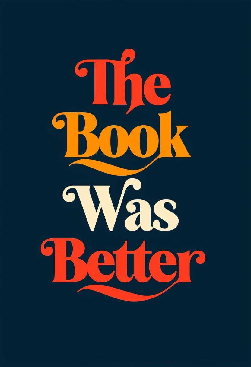 The Book Was Better Retro Typography Design T-Shirt