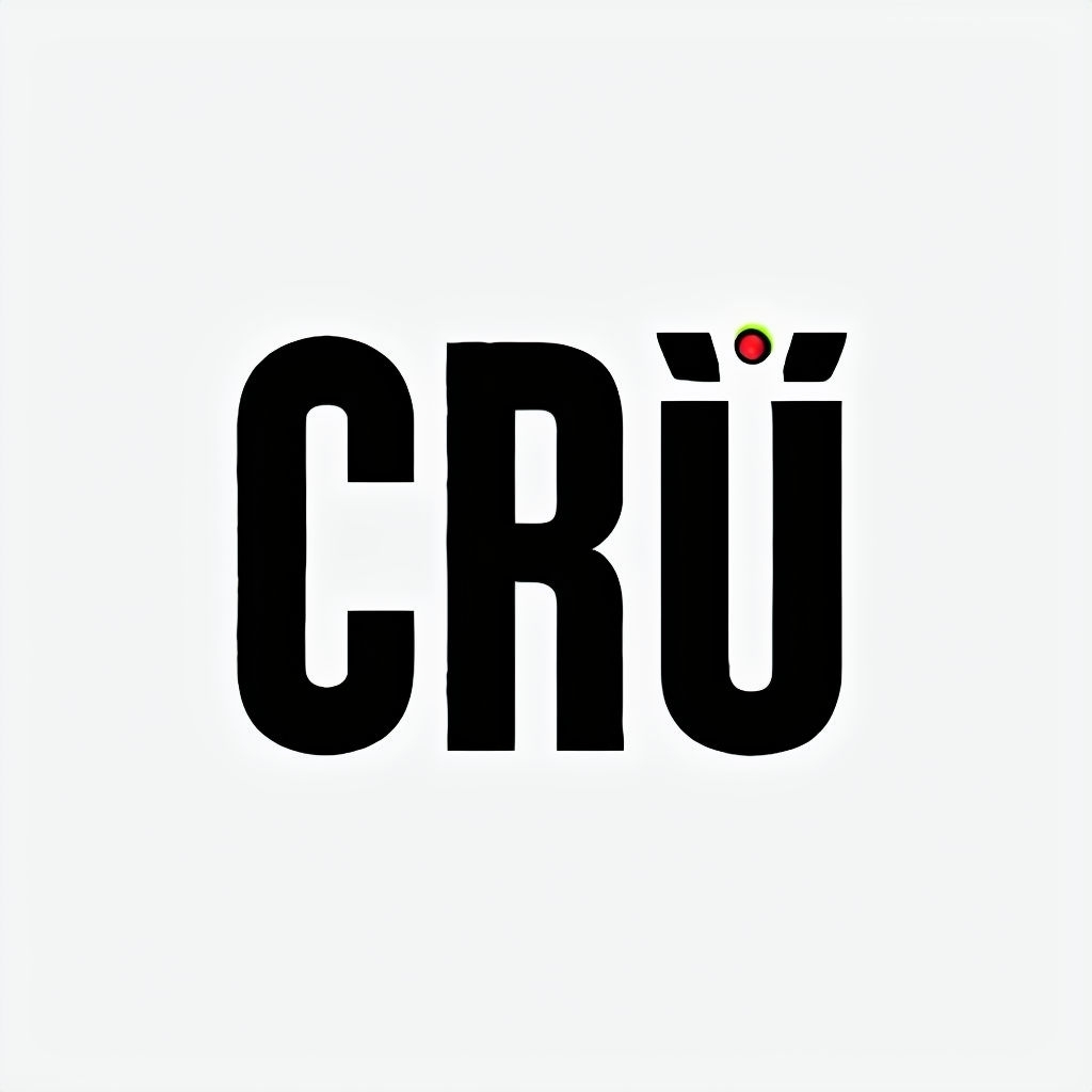 Bold Modern CRÜ Beverage Brand Logo Design