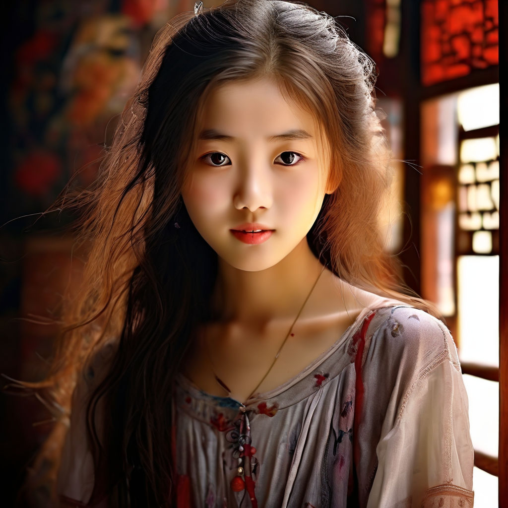 a beautiful 18-year-old cute Korean model