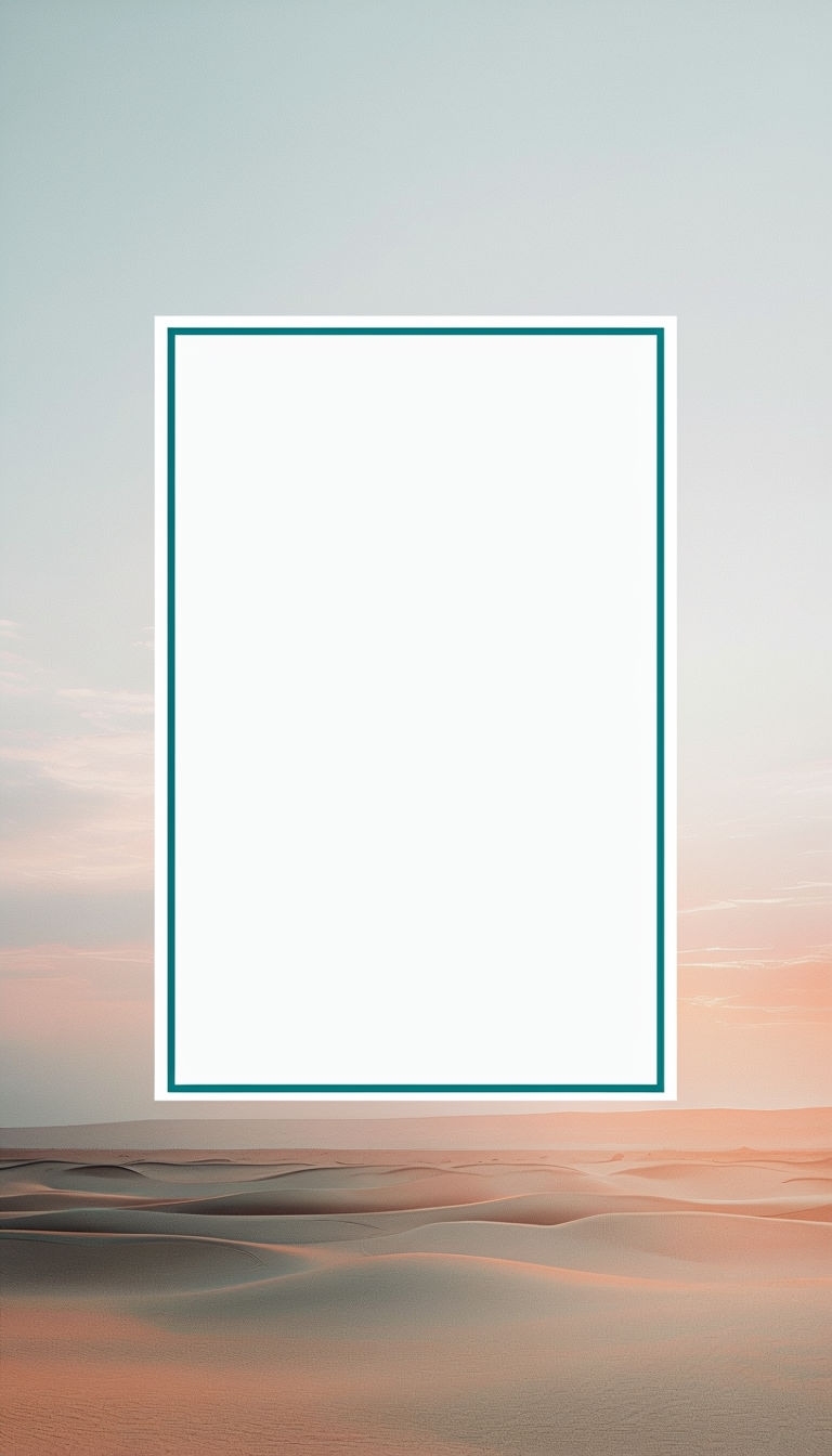 Serene Minimalist Desert Landscape Background Template Social Media Post