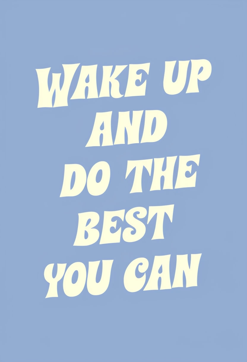 Motivational Wake Up and Do Your Best Poster