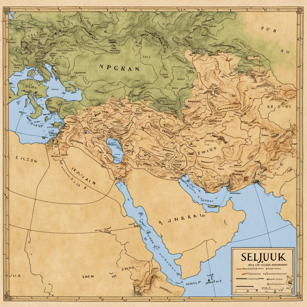 A map of the Seljuk Empire during Alp Arslan’s reign. by Shami Jaan ...