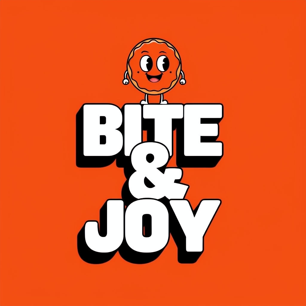 Bite & Joy Cheerful Donut Logo Design