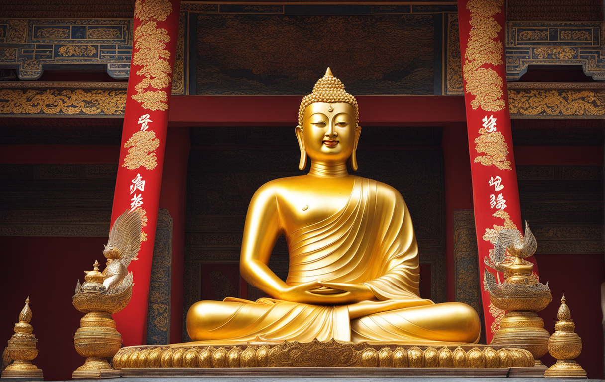 Statue of Ji Gong Living Buddha by JASMINE SUN Playground