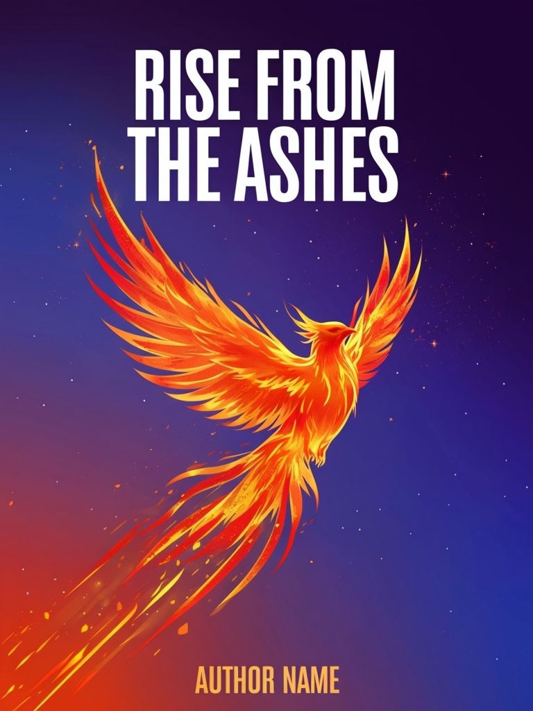 Golden Phoenix Soaring with Inspirational Quote EBook Cover