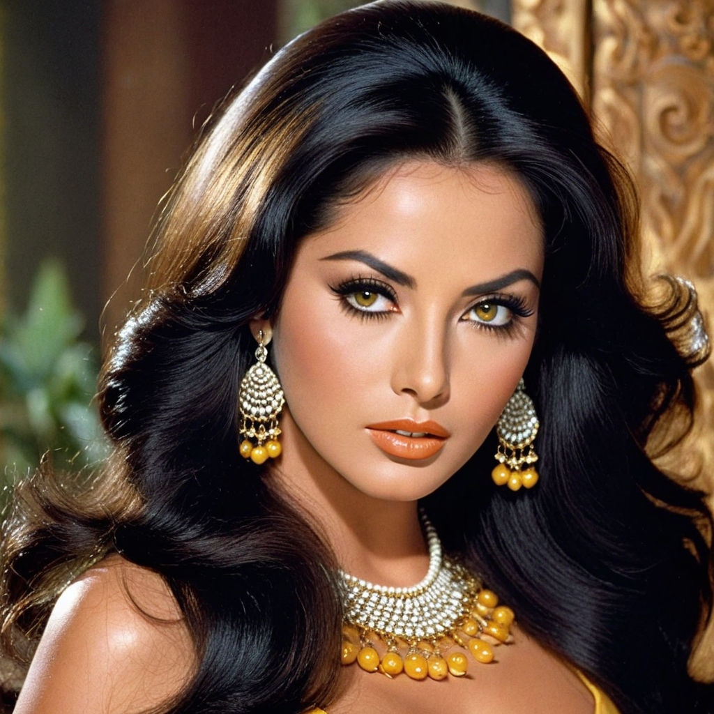Picture of a 1960s wealthy beautiful Mexican actress and sin... by