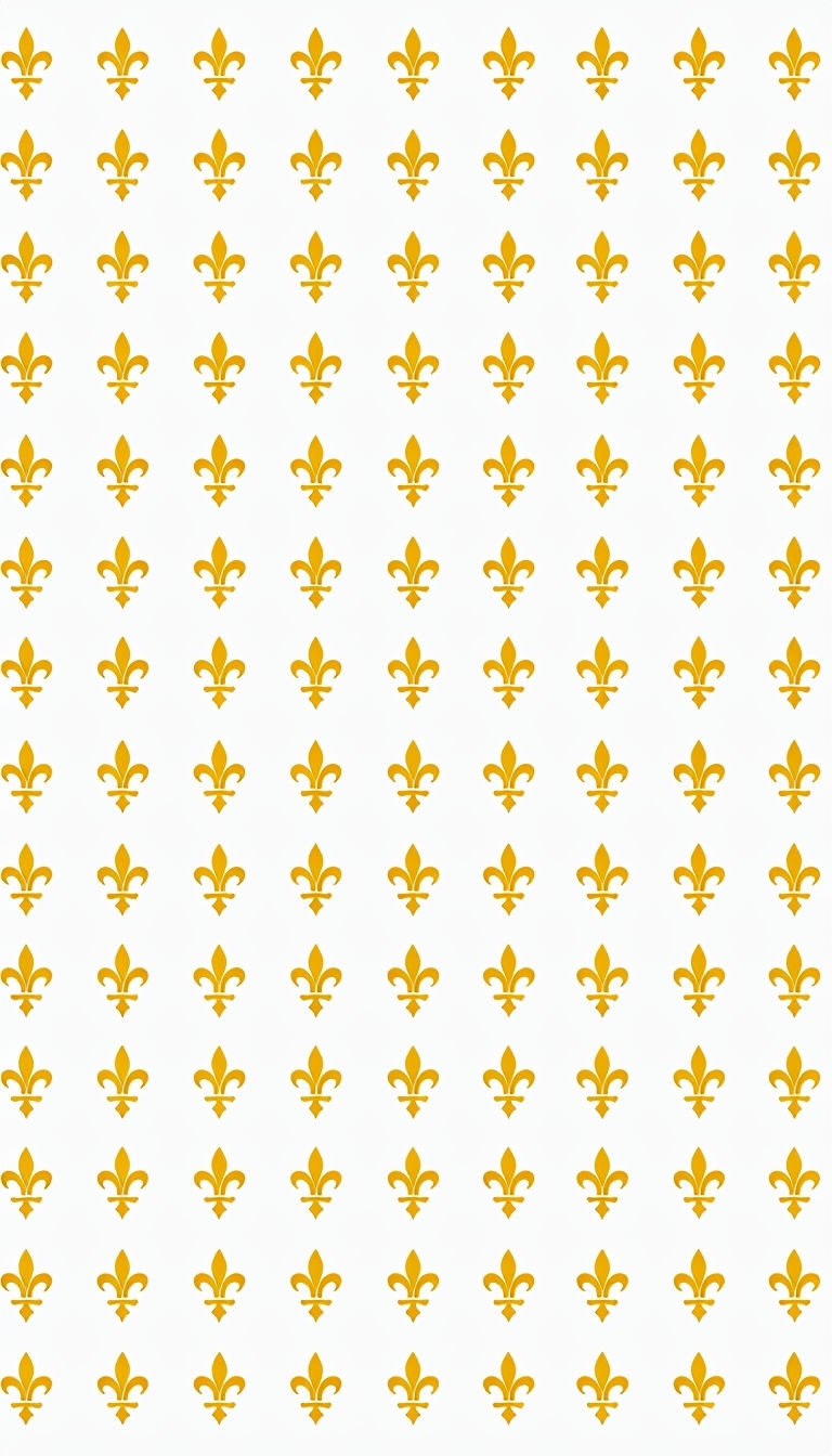 Gold Fleur-de-Lis Pattern on White Background Phone Case Cover