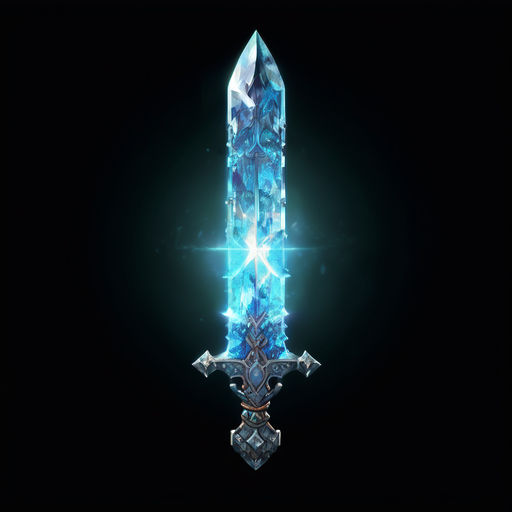 Generate me a 16x16 minecraft diamond sword using the image by mim ...