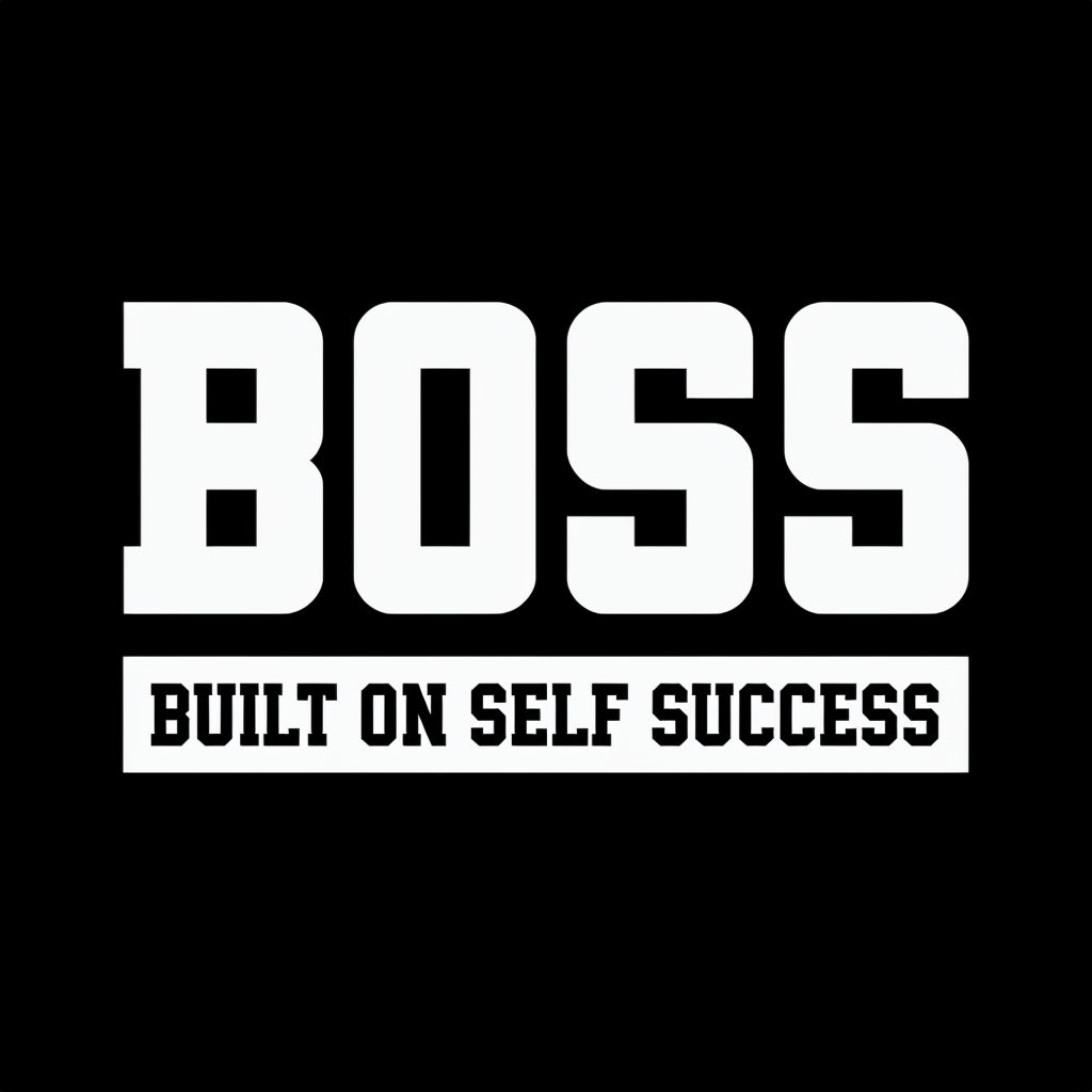 Bold Motivational BOSS Typography Design for Hats