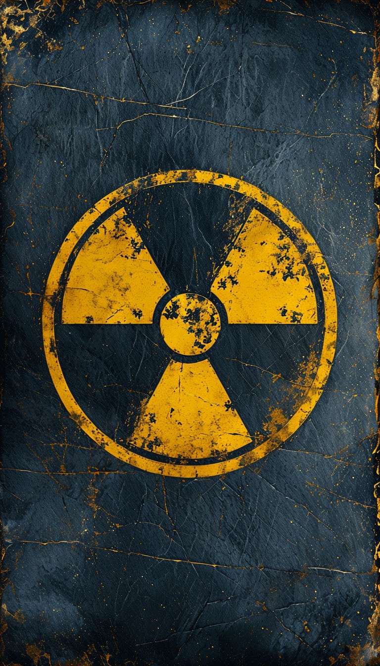 Distressed Radioactive Warning Symbol Design Phone Case Cover