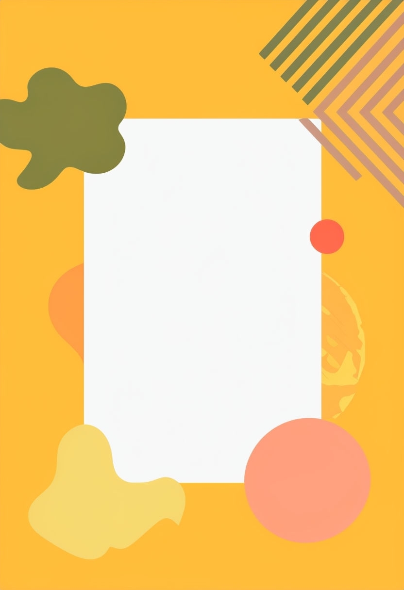Bright Minimalist Graphic with Abstract Shapes and Vibrant Colors Social Media Post