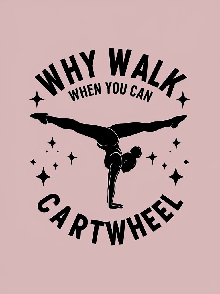 Motivational Gymnast Split Leap Design T-Shirt