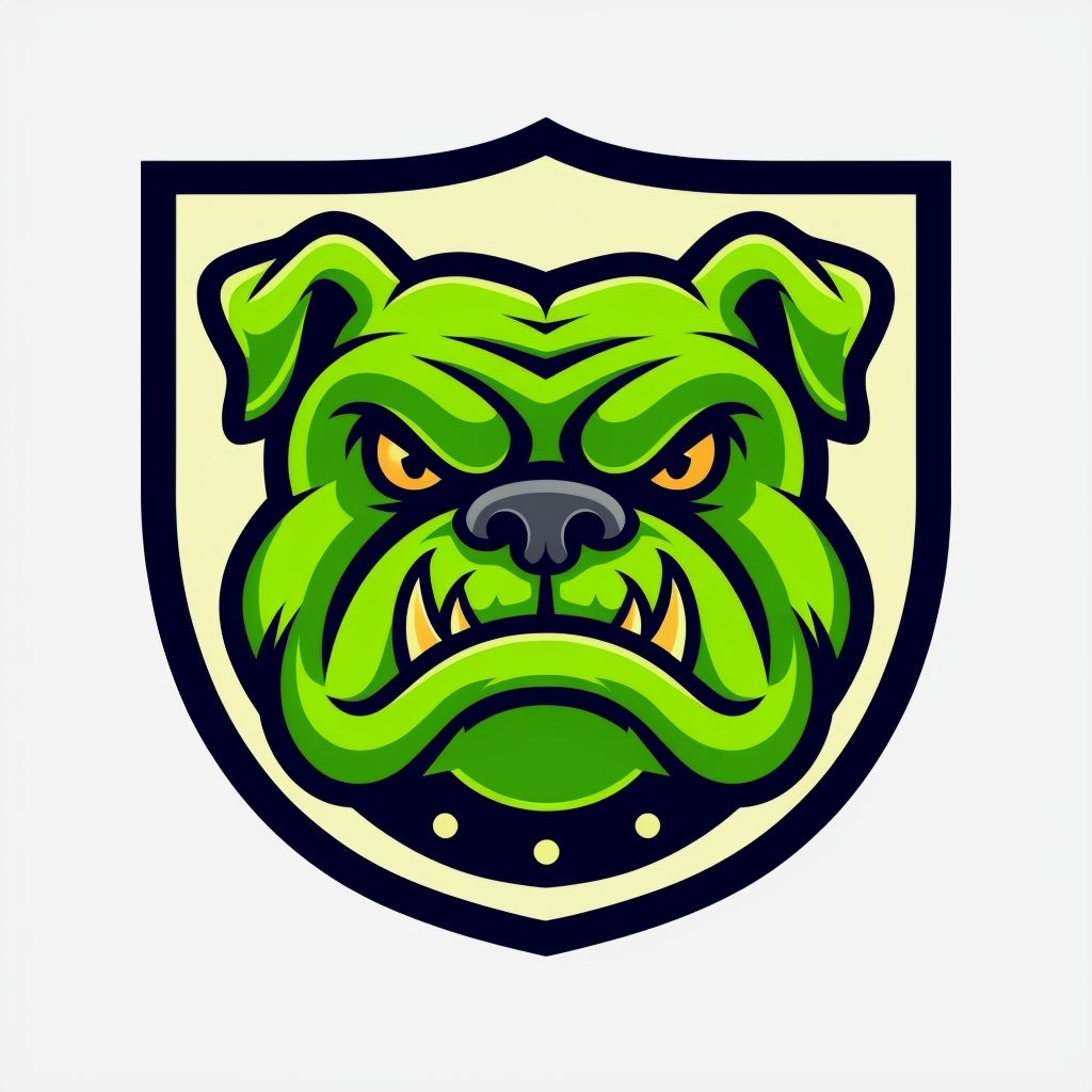 Fierce Bulldog Mascot Emblem Design for Sports Hat