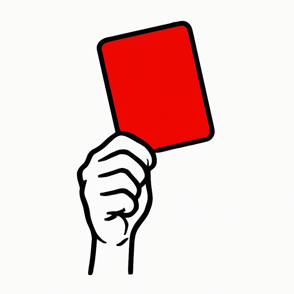 Minimalist Red Credit Card Held by Hand Illustration Sticker