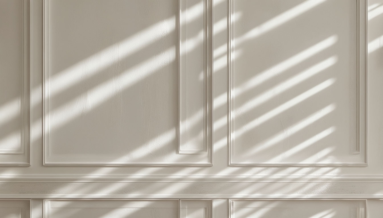 Sophisticated Beige Architectural Wall with Shadow Patterns Background