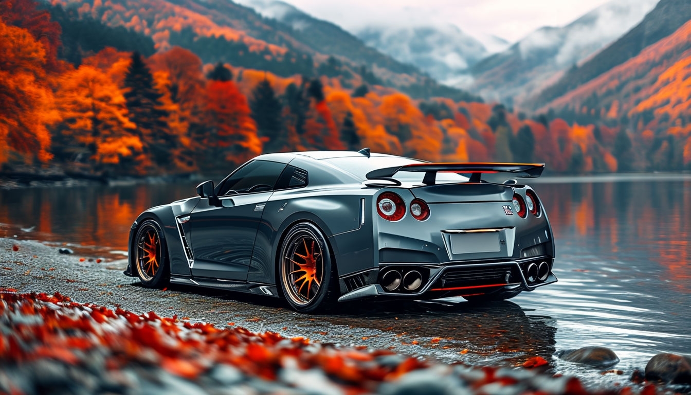 Sleek Dark Gray Sports Car by Autumn Shoreline Virtual Background