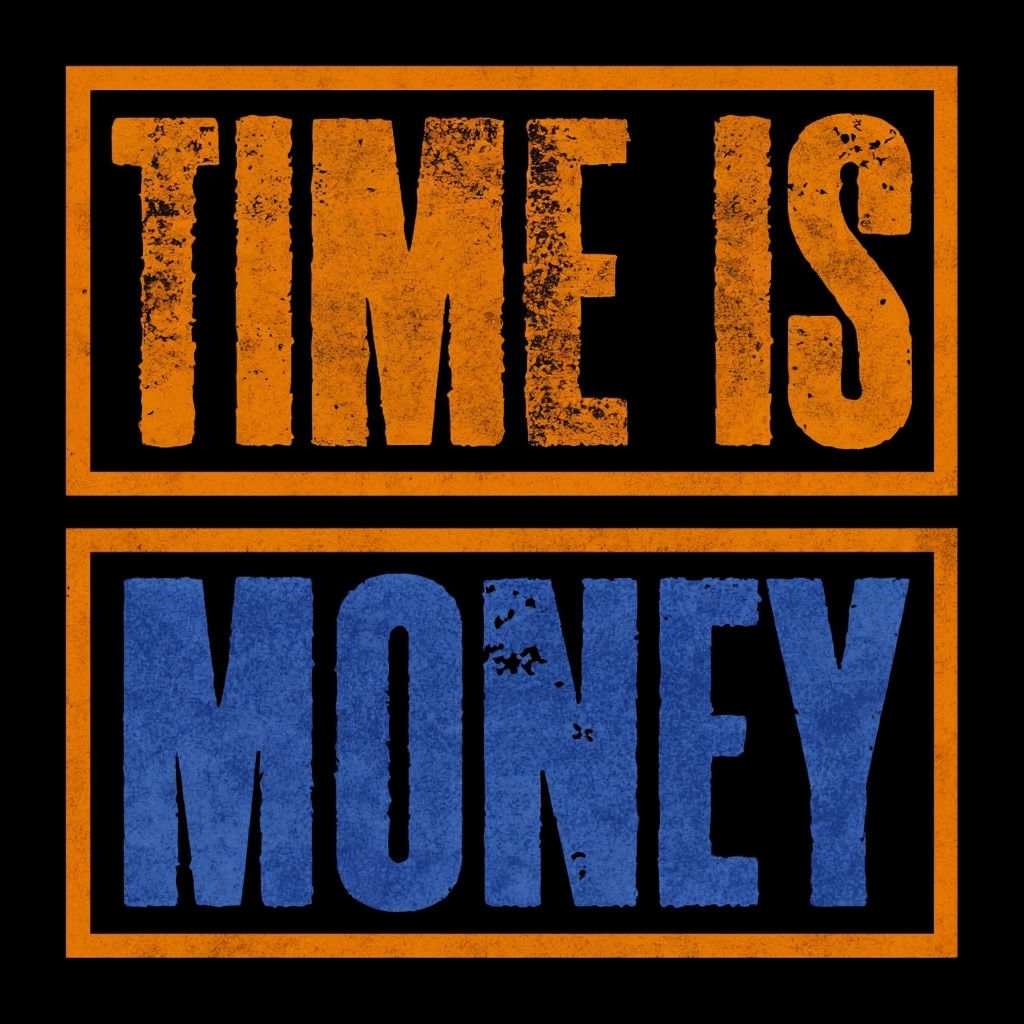 Time is Money Industrial Graphic Design T-Shirt