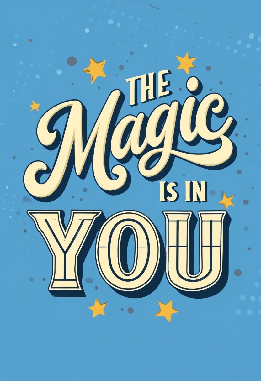 Uplifting 'The Magic Is In You' Motivational Design Poster