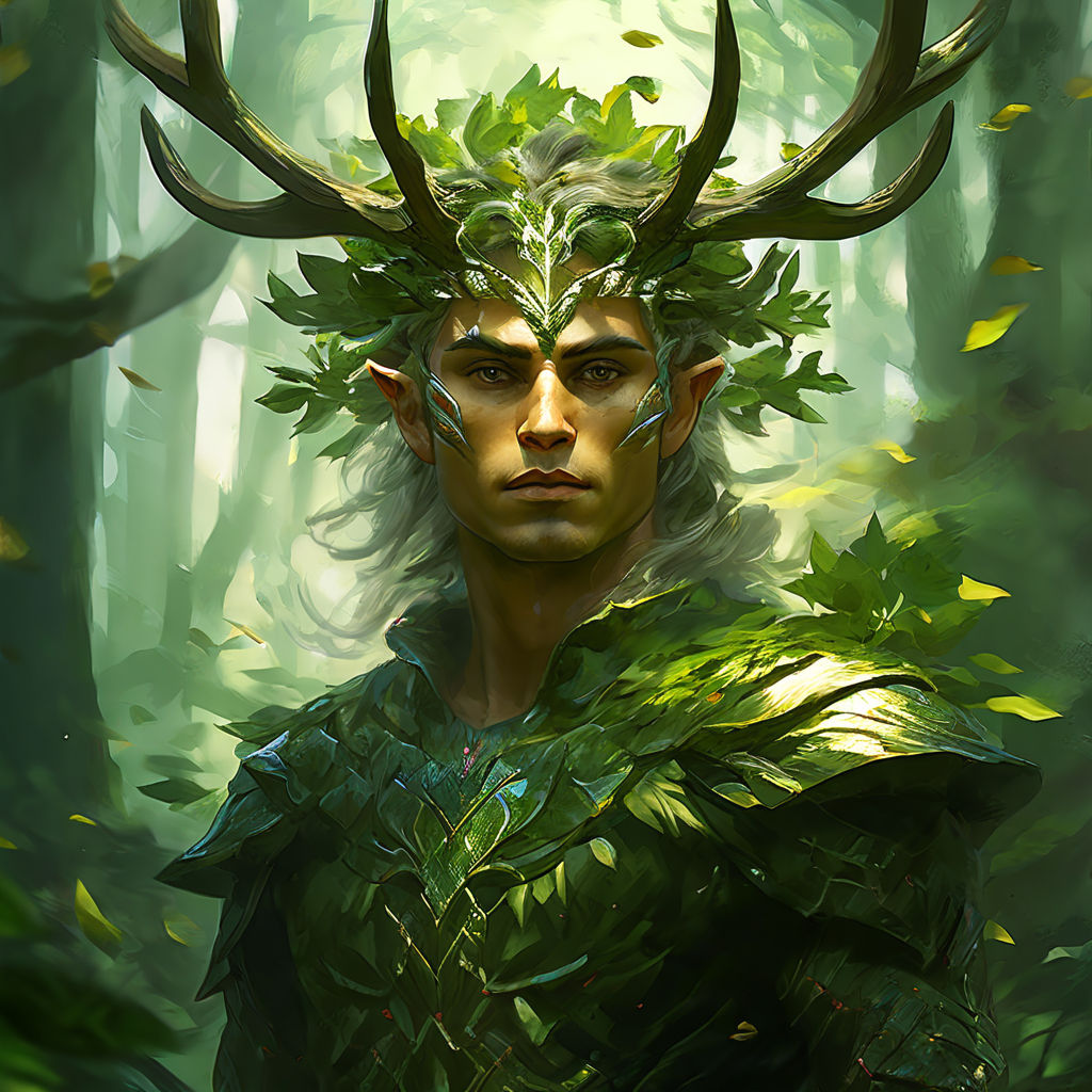 Male elf with stag horns by Wellerson Ferreira - Playground