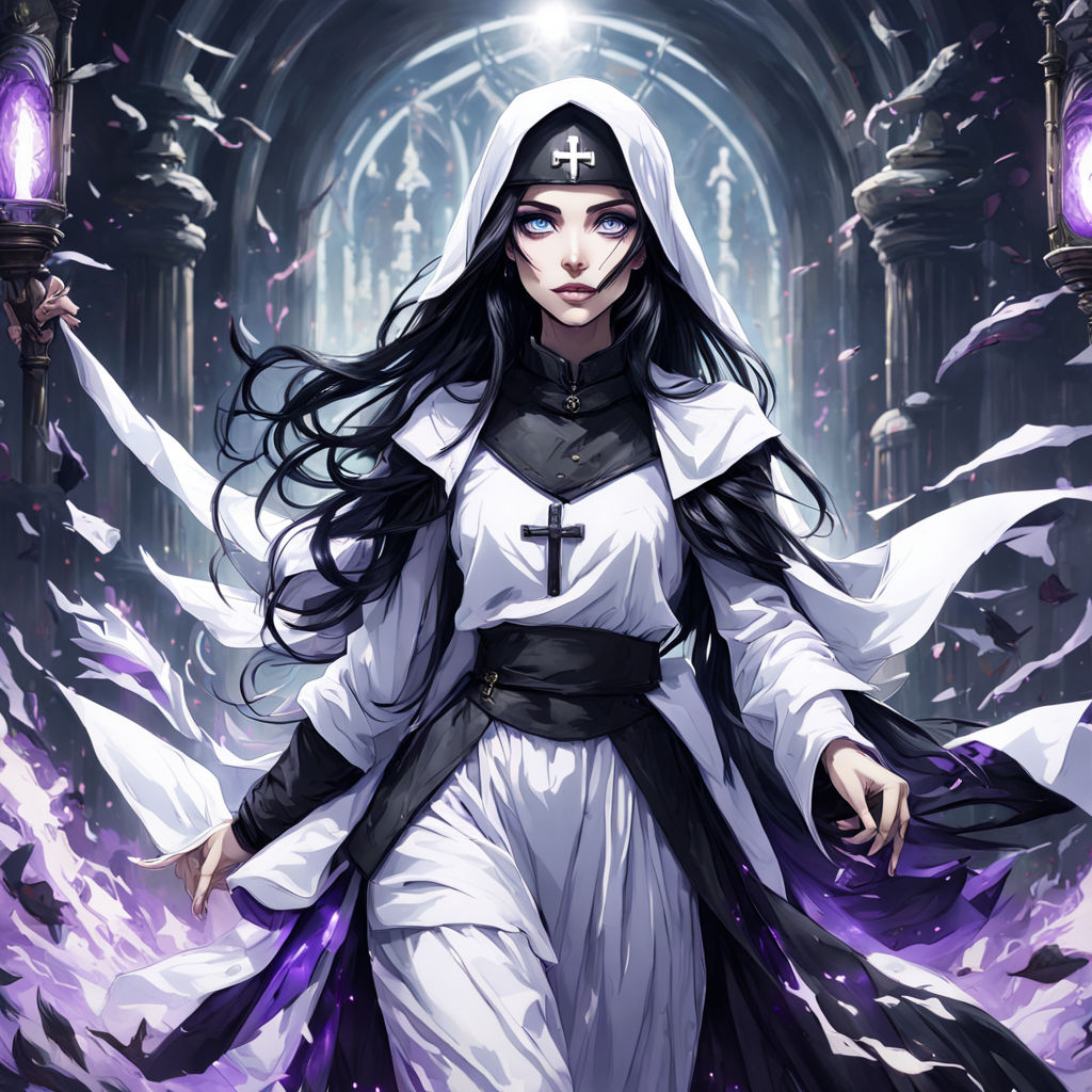 hot anime girl gothic nun