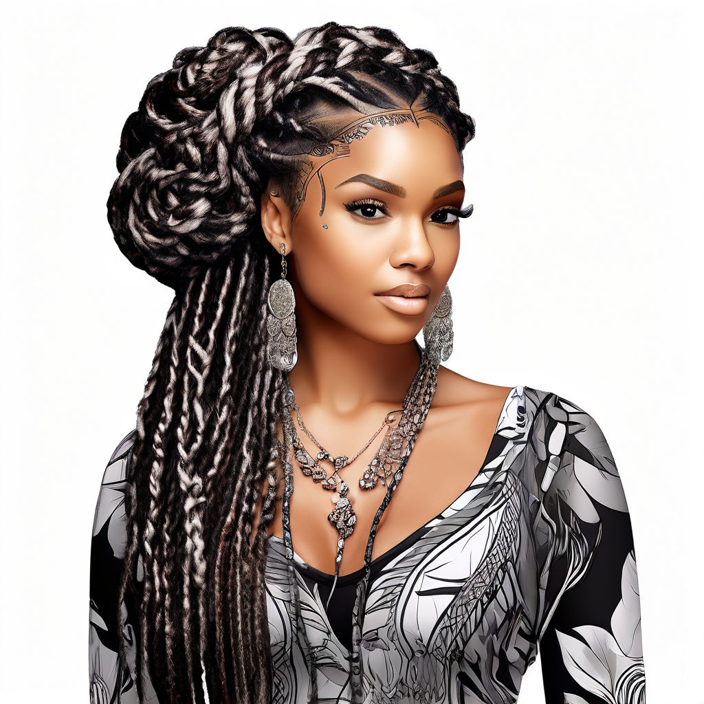 An african American woman with long box braids by jasmine leonard ...