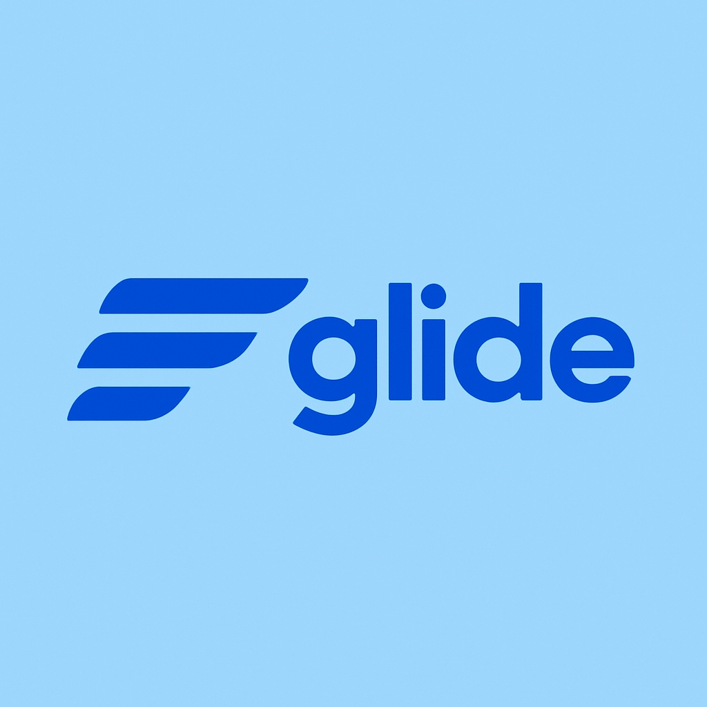 Minimalist Bold Blue 'Glide' Logo Design for Corporate Branding Logo