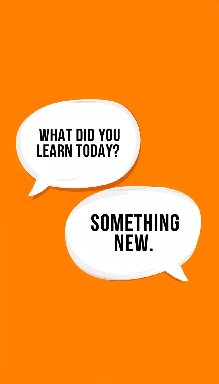 Clean Speech Bubbles with Positive Messages on Orange Background Social Media Post
