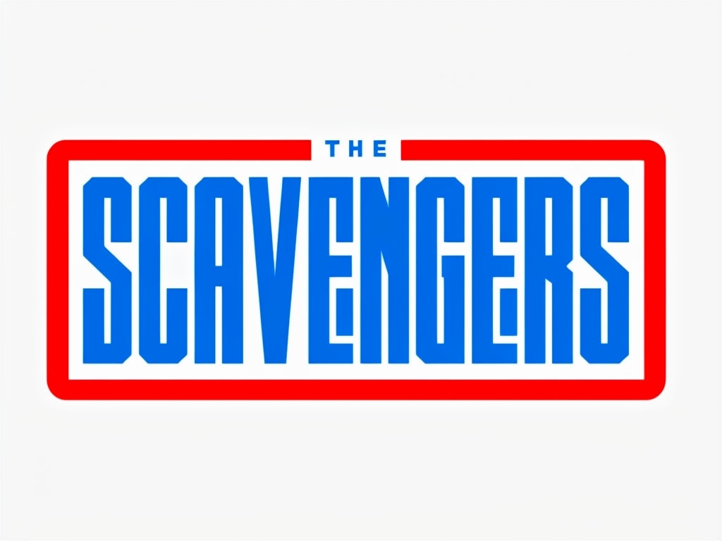 Modern Bold The Scavengers Logo Design with Geometric Font Logo