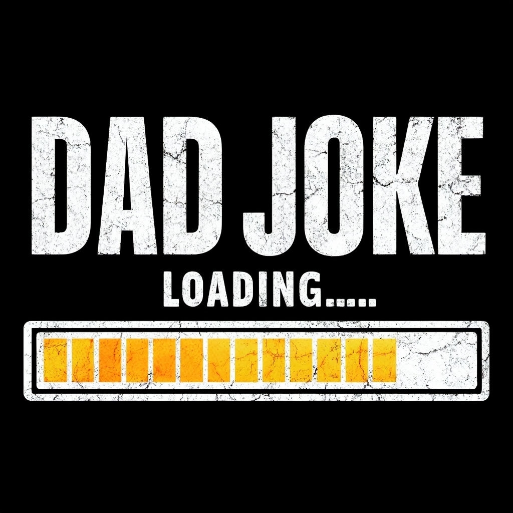 Humorous Distressed Dad Joke Loading Graphic T-Shirt