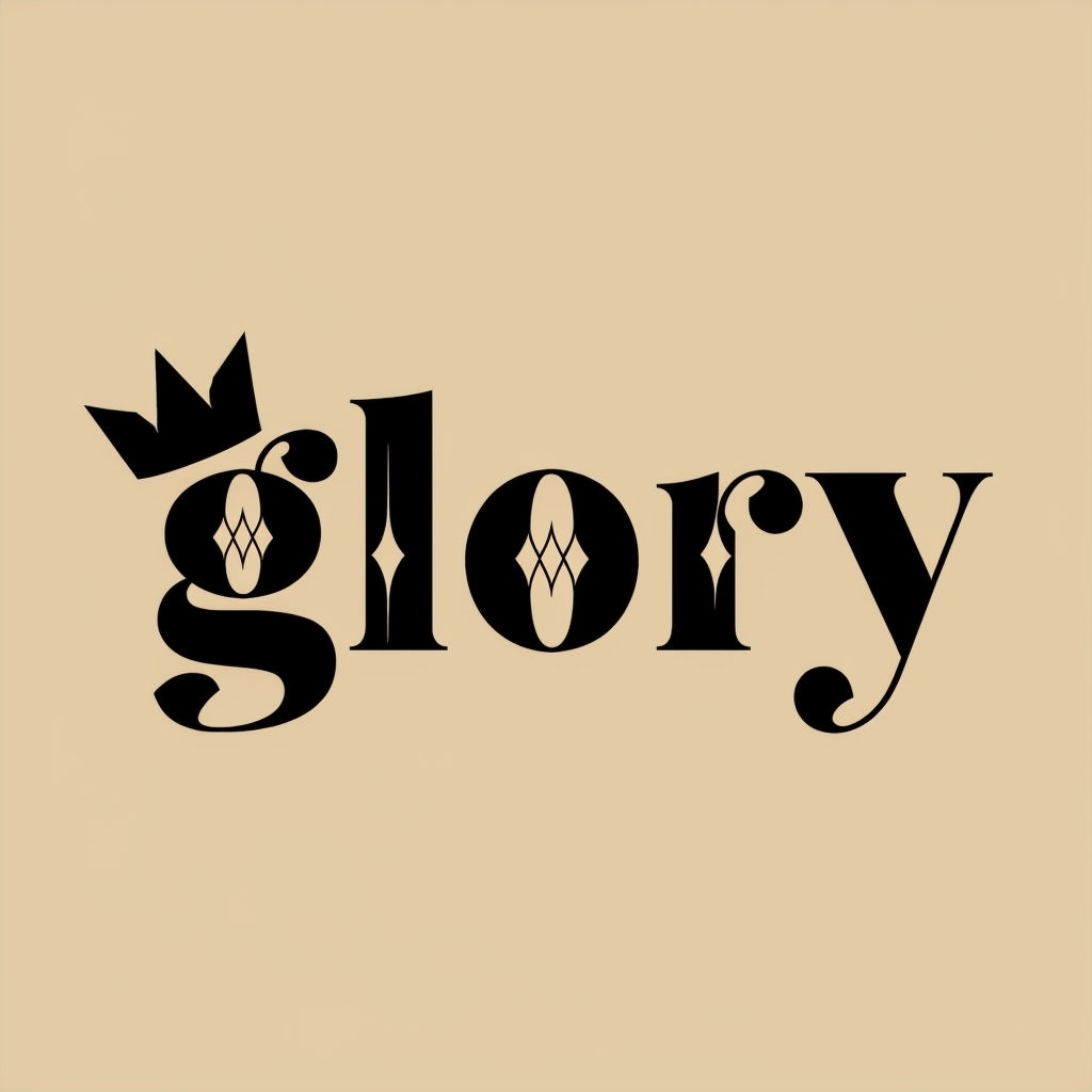 Elegant Minimalist Glory Typography Design T-Shirt