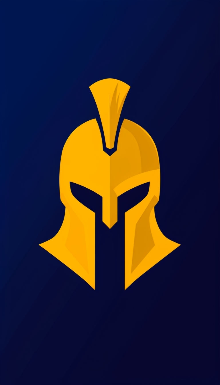 Stylized Amber Yellow Spartan Helmet Minimalist Logo Phone Case Cover