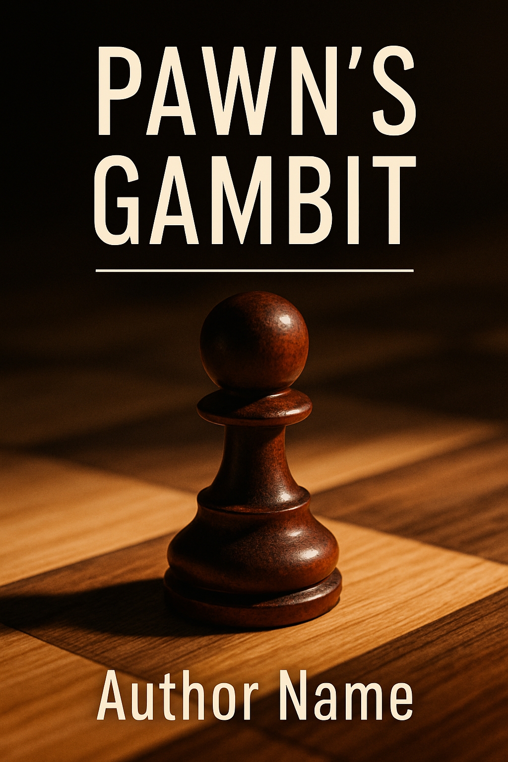 Elegant Pawn's Gambit Chess Artwork for EBook Cover