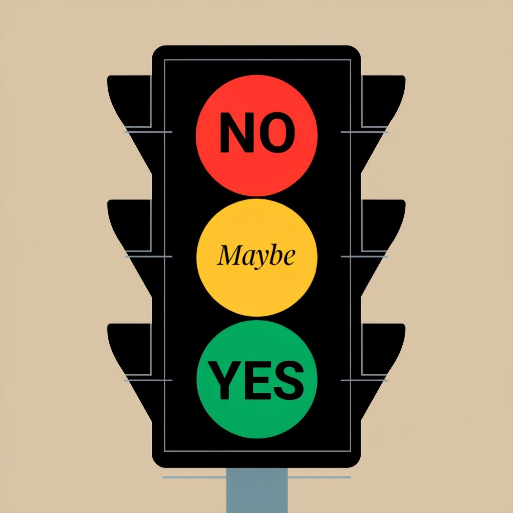 Modern Minimalist Traffic Light Illustration T-Shirt