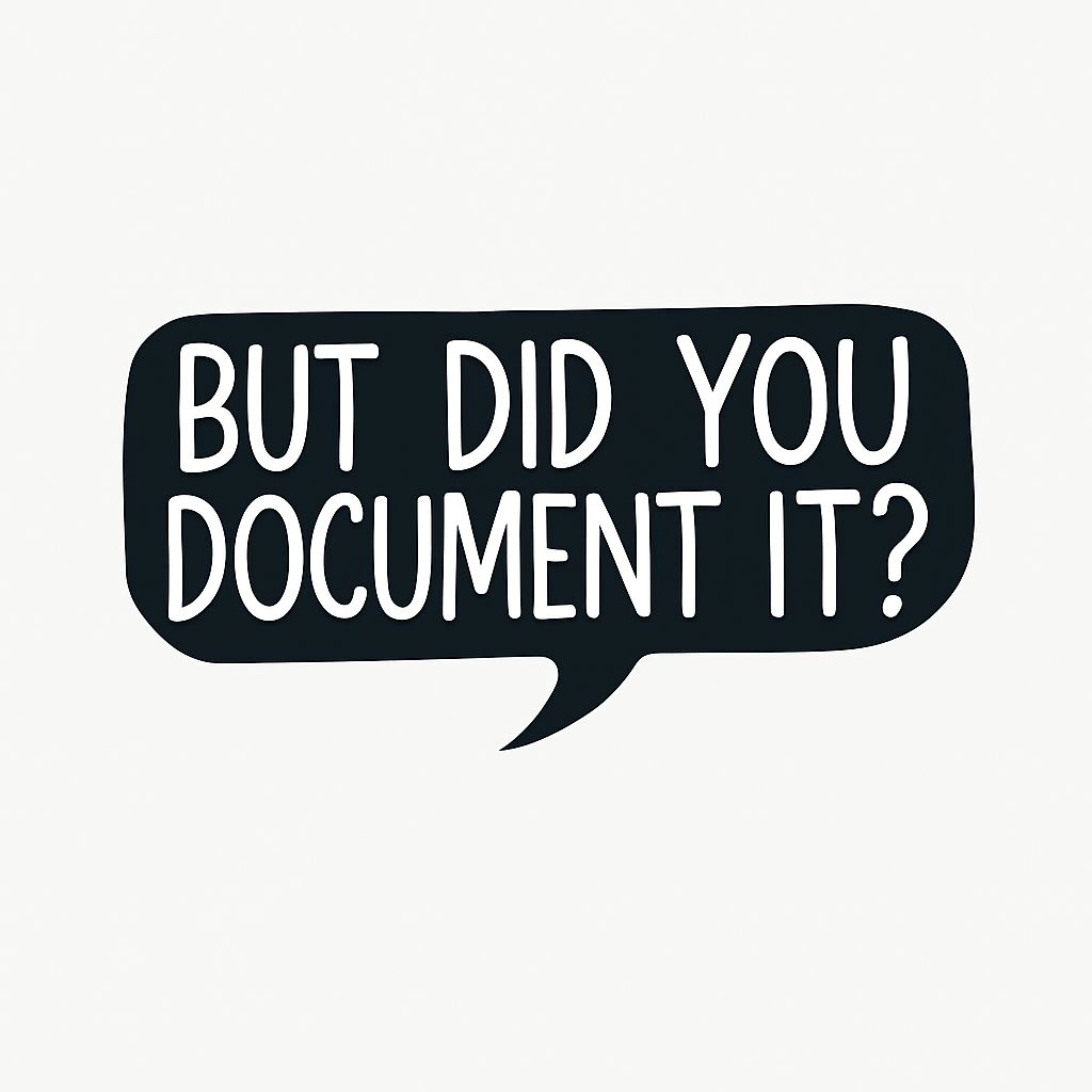 Humorous Minimalist Speech Bubble Sticker with Bold Text