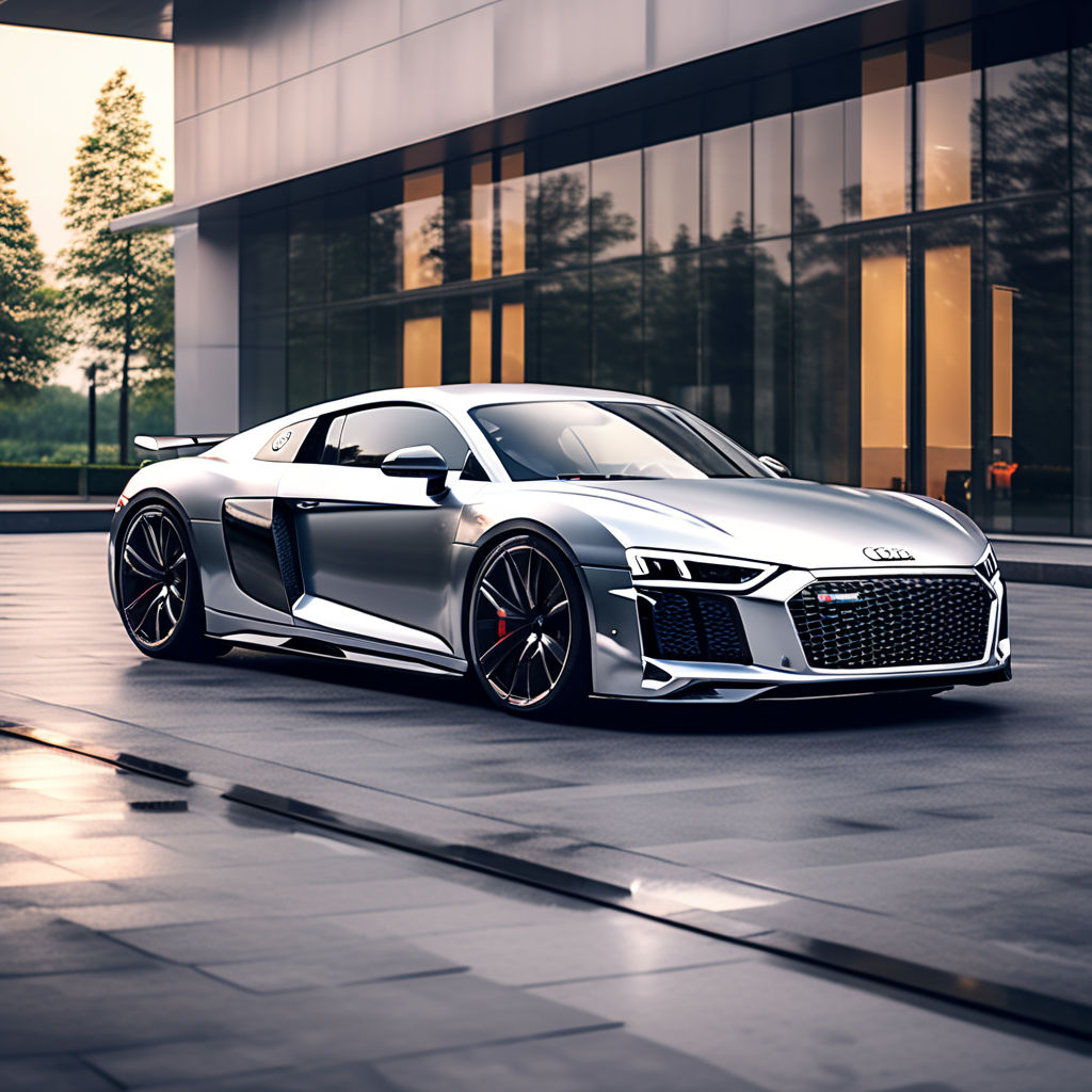 Audi R8 silver 2025 luxury left by Zulqarnain Playground