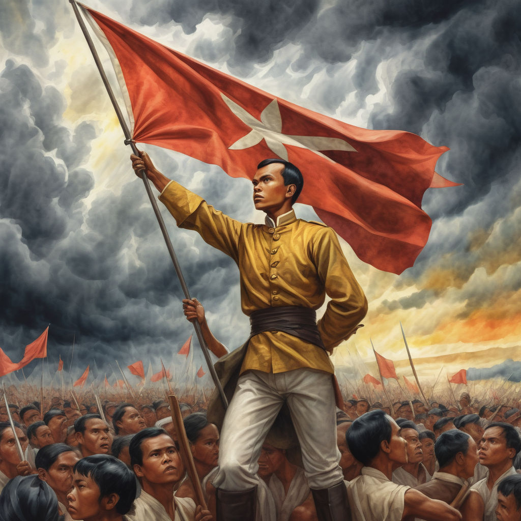 Andres Bonifacio elevates the Katipunan flag by Lightning ChaosX ...