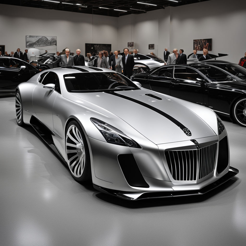 This is a photograph of a modern 2025 Maybach Exelero car by Caesda