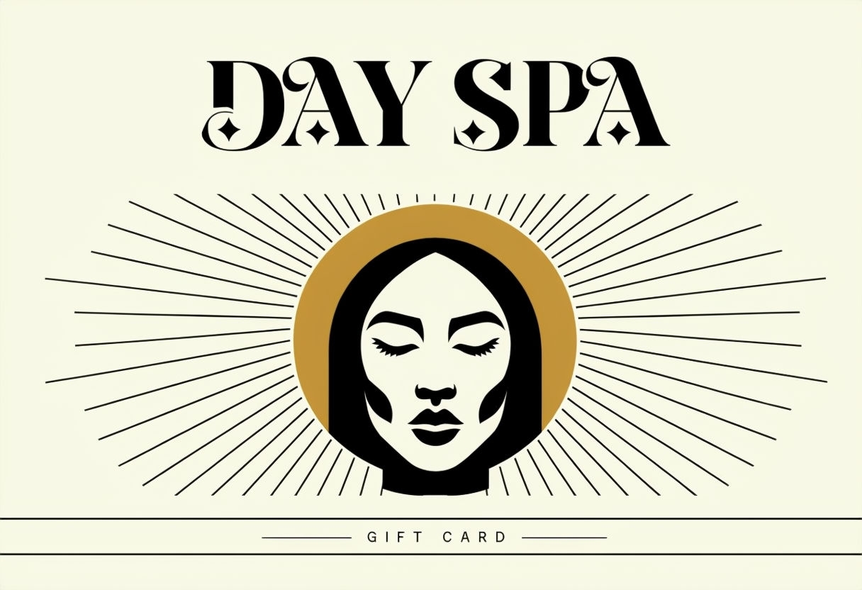 Elegant Minimalist Day Spa Gift Card Design Social Media Post