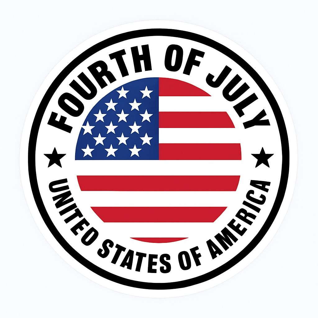 Patriotic Fourth of July American Flag Emblem T-Shirt