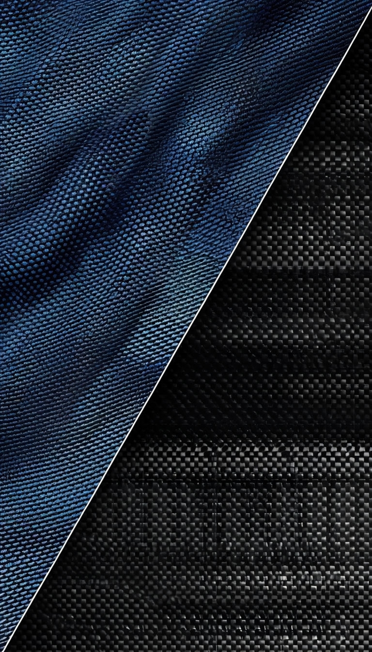 Navy Blue and Black Carbon Fiber Geometric Phone Case Cover