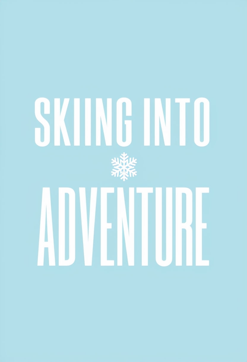 Skiing Into Adventure Minimalist Graphic Design Poster