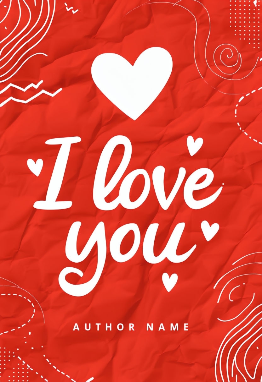 Romantic I Love You Handwritten Poster Design for EBook Cover