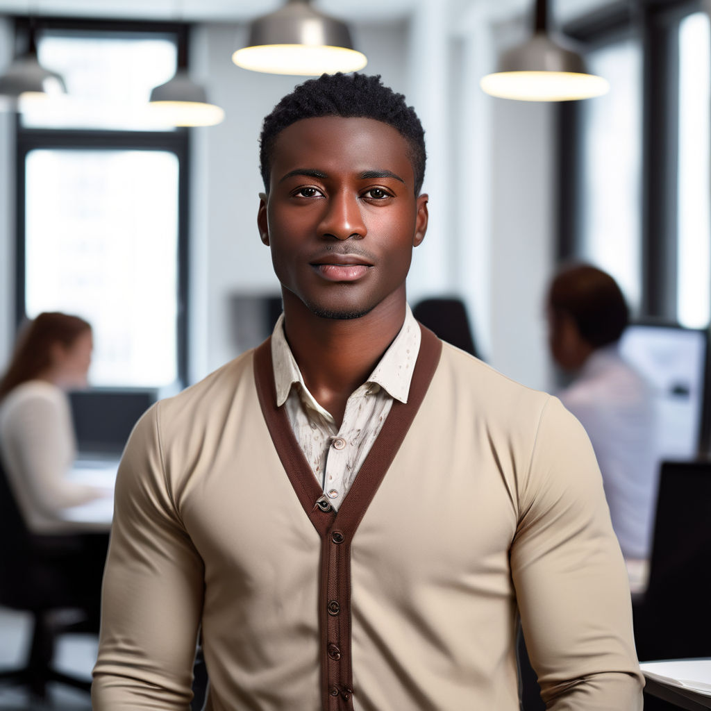 28 year old black guy with very short black buzz cut