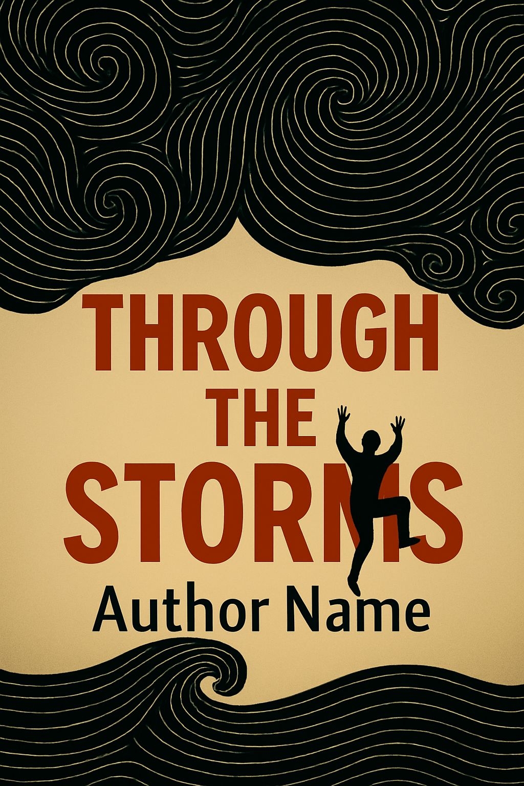 Modern Minimalist Through the Storms Book Cover Design EBook Cover