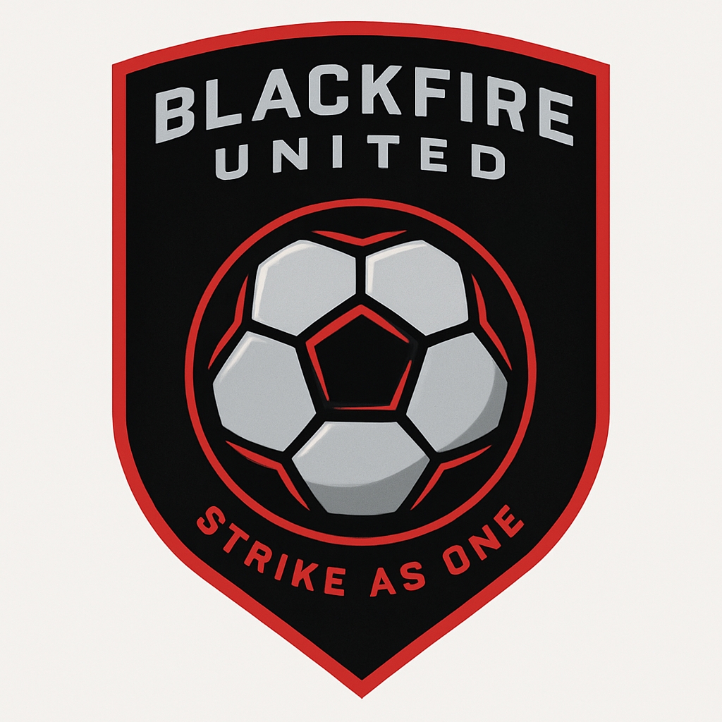 Bold Blackfire United Soccer Emblem Logo Design