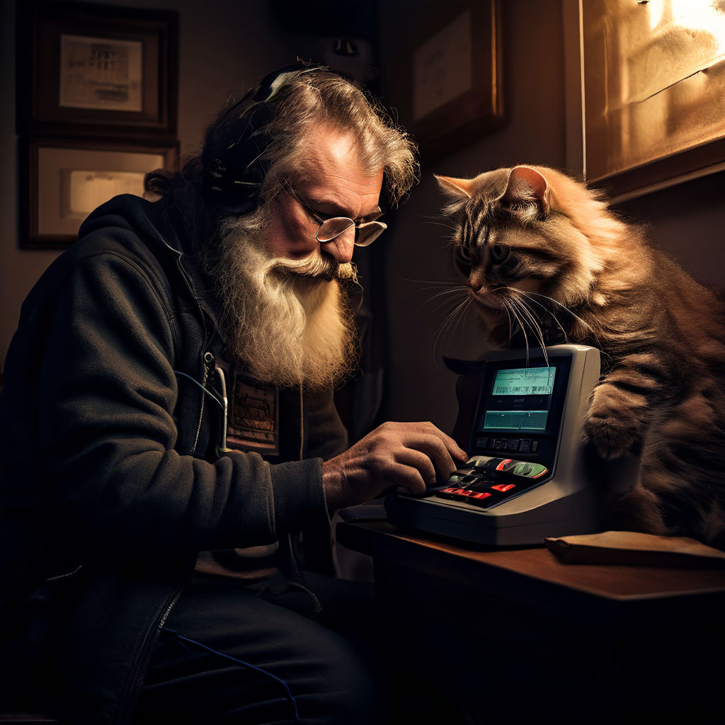 A man triend to teach his cat how to press the speed dial fo... by ...