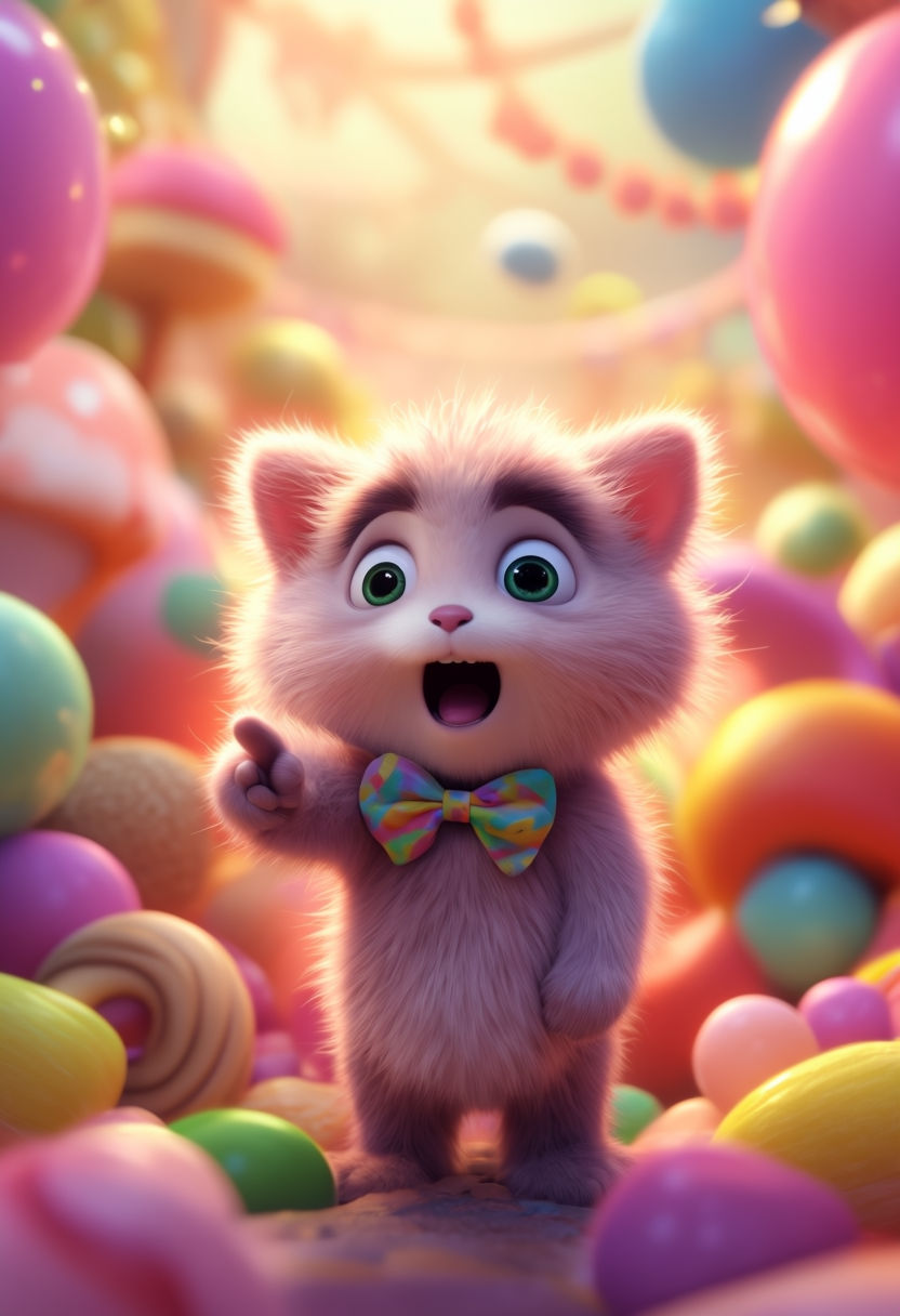 Welcome to a Whimsical World: Celebrate the Joy of Cute Furry Creatures in Vibrant Fantasy!